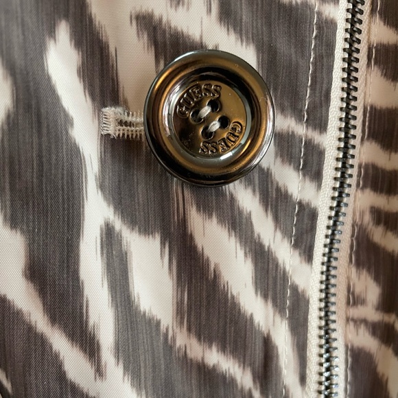 GUESS Zebra Print Trench Coat Size S - Picture 3 of 11
